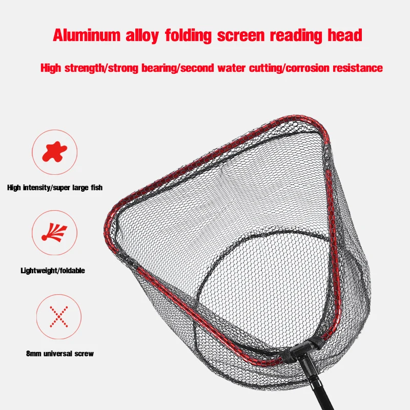 Aluminum Alloy Rubber Coated F - огляд і ціна Landing Net Telescopic