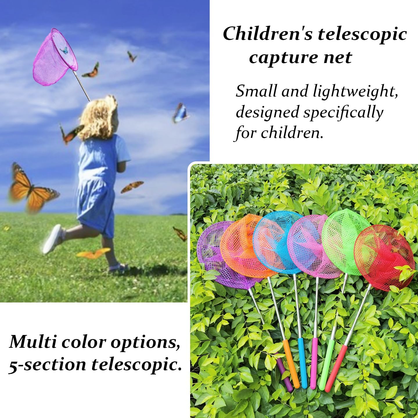 Mini Fishing Net Colorful Anti - огляд і ціна Landing Net Telescopic