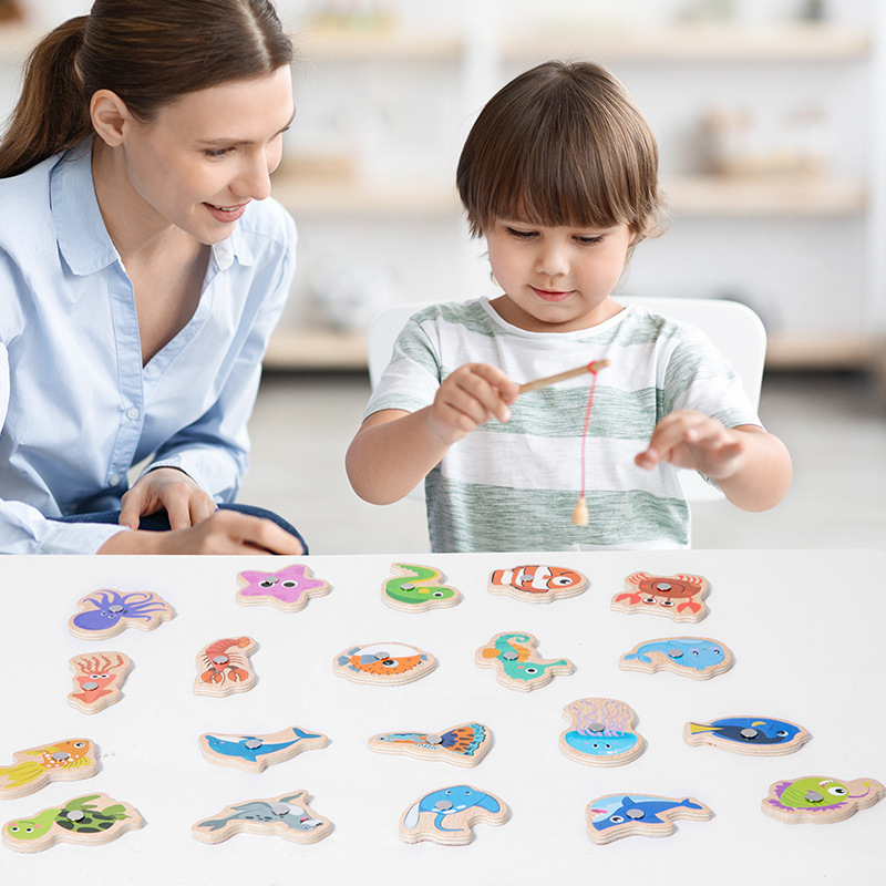 Wooden Magnetic Fishing Toys f - огляд і ціна Fishing Equipment Kids