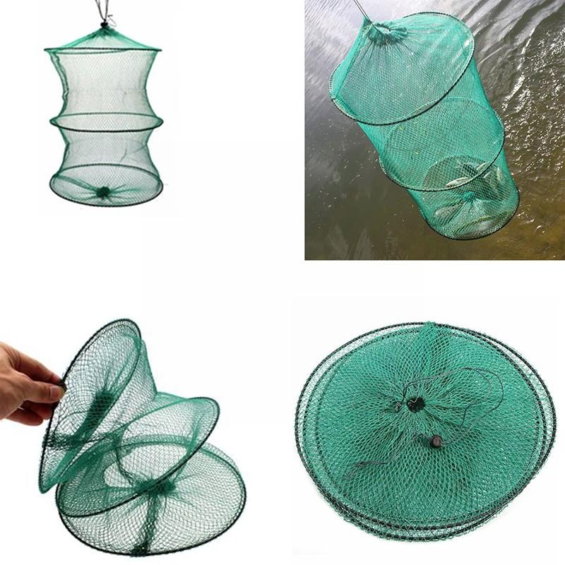 Folding Round Nylon Mesh Metal - огляд і ціна Landing Net Telescopic
