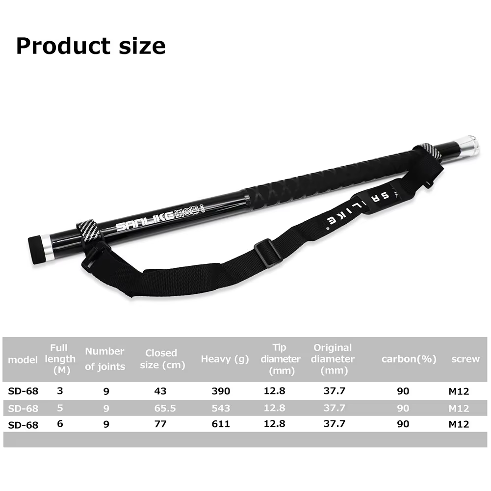 SANLIKE 3m Black Telescopic Ca - огляд і ціна Landing Net Telescopic